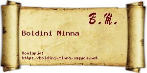 Boldini Minna névjegykártya